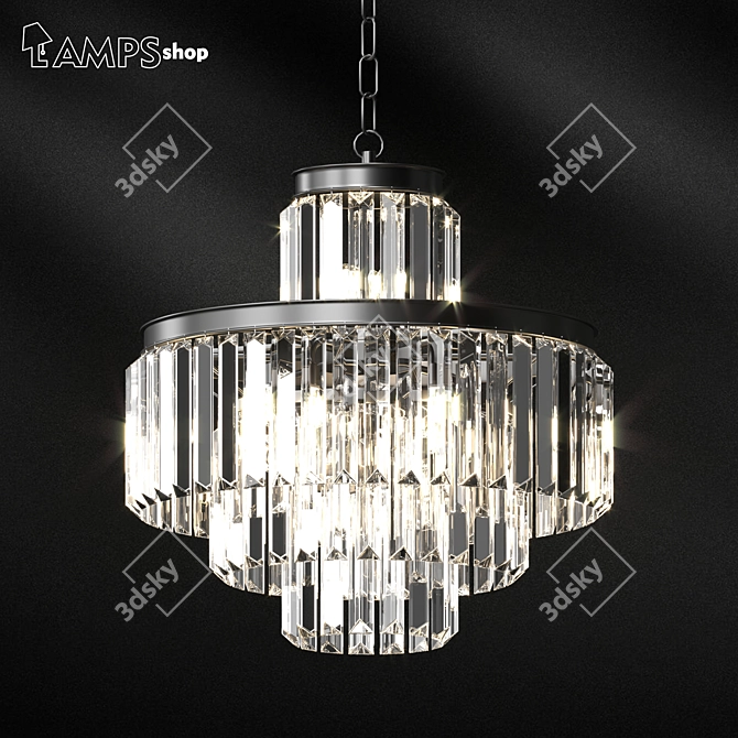 Crystal Loft Lamp: Elegant and Modern. 3D model image 1