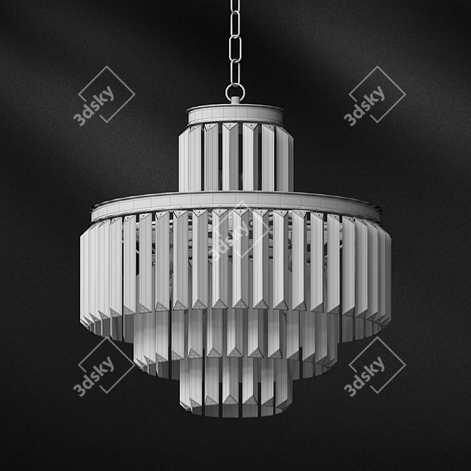 Crystal Loft Lamp: Elegant and Modern. 3D model image 2