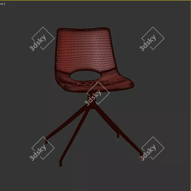 Elegant Swivel Chair: Cordelia 3D model image 3