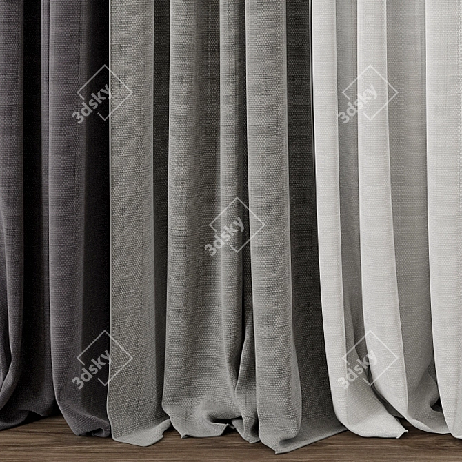 Elegant Curtain Model 3D model image 2