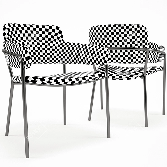 Lara Dining Chair - Sleek & Stylish 3D model image 3