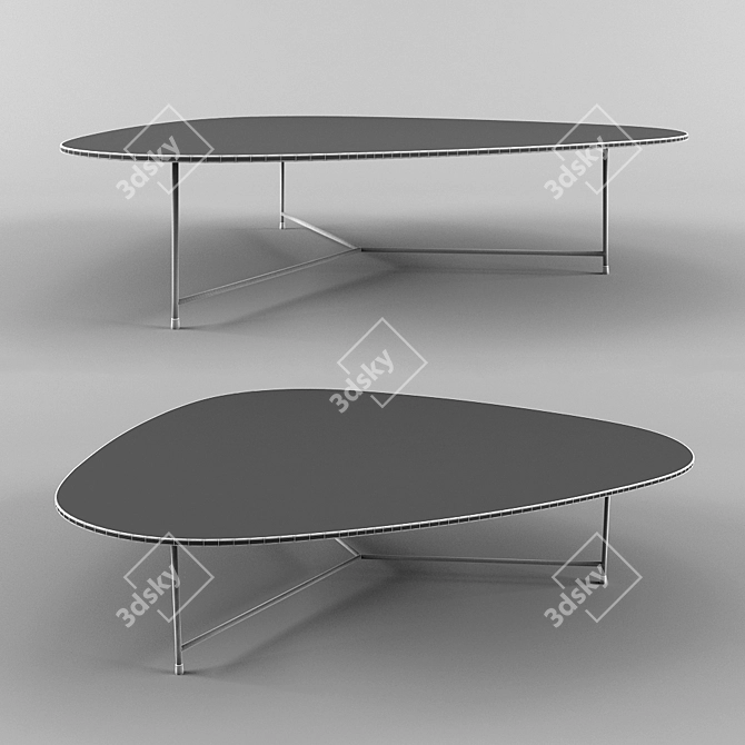 Sleek Air Big Coffee Table 3D model image 2