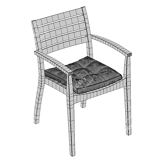 Sleek Scandinavian Bellair Chair 3D model image 3
