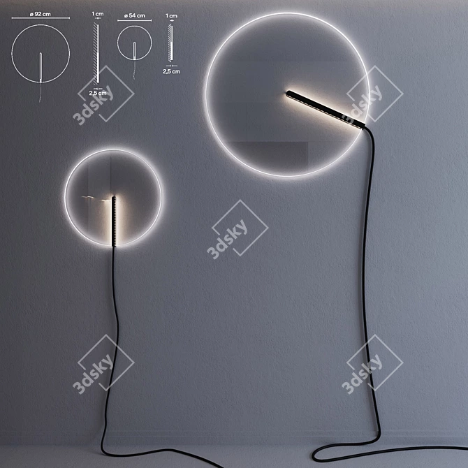 Luminous Aura: Vibia Guise Wall Lights 3D model image 1