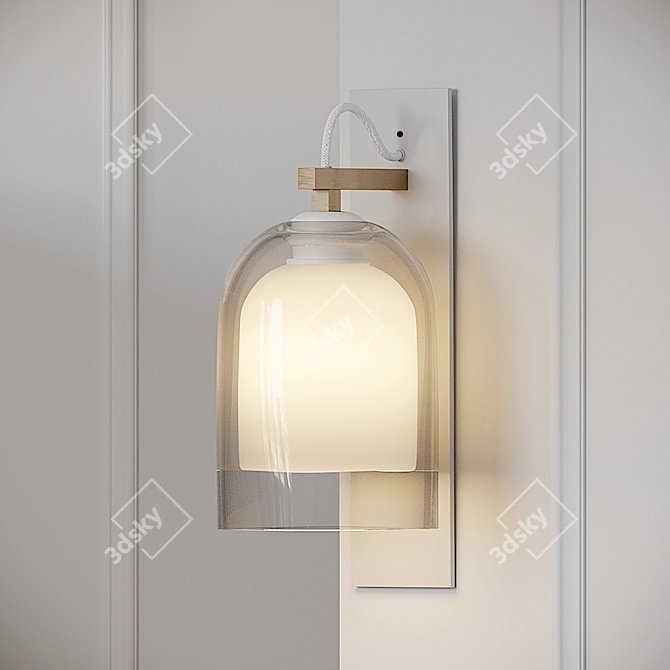 Emerald Brass Wall Sconce 3D model image 1