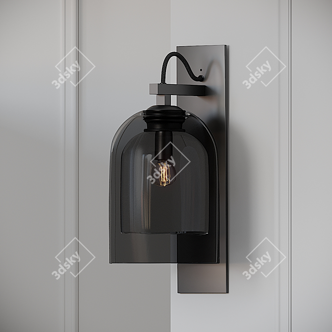 Emerald Brass Wall Sconce 3D model image 3