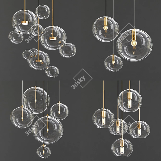 Exclusive Chandelier Collection: Elegant Lighting for Every Space 3D model image 1