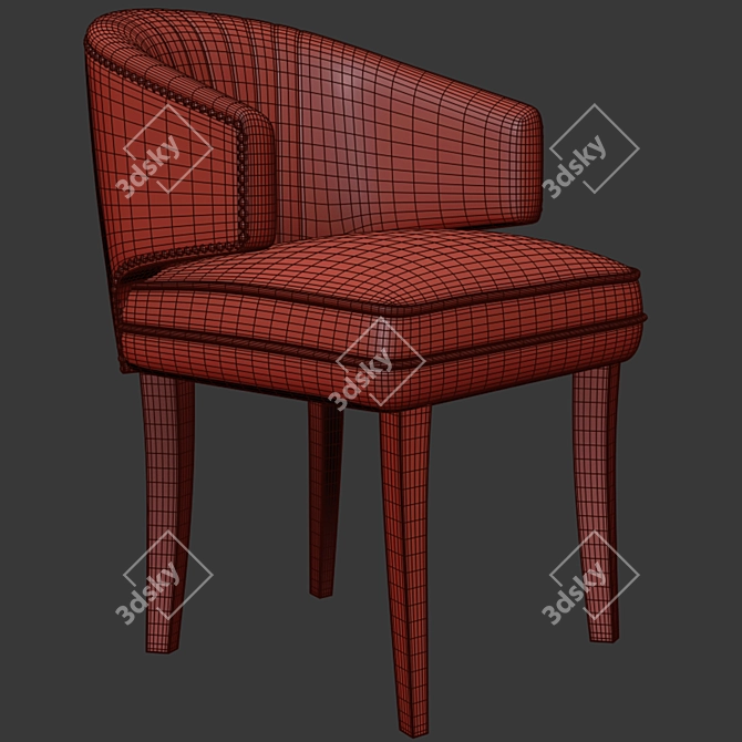 Minimalist Ibis Dining Chair: Stylish, Comfortable, and Versatile 3D model image 3