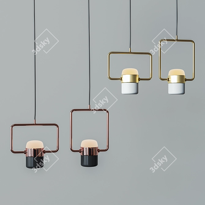 Modern Metal Pendant Lamp 3D model image 1