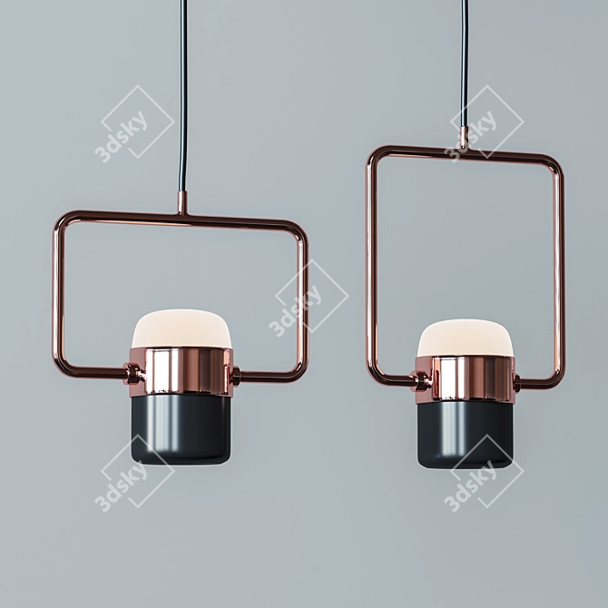 Modern Metal Pendant Lamp 3D model image 2