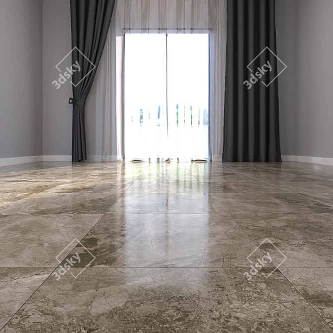 Luxury Marble Floor Tiles 3D model image 2