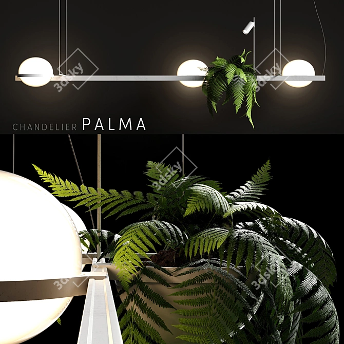 Vibia Palma 3736 Pendant Light: Modern Elegance for Any Space 3D model image 1