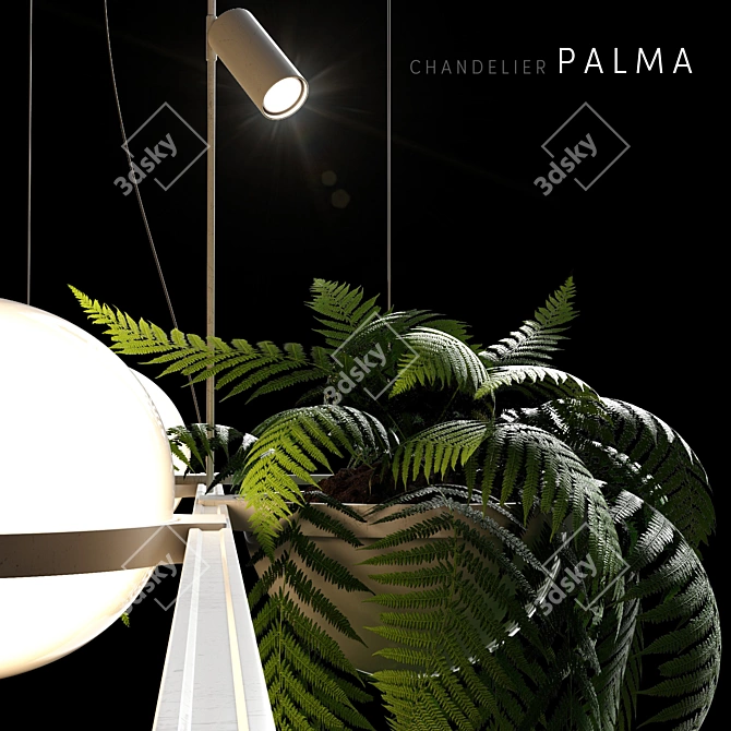 Vibia Palma 3736 Pendant Light: Modern Elegance for Any Space 3D model image 3