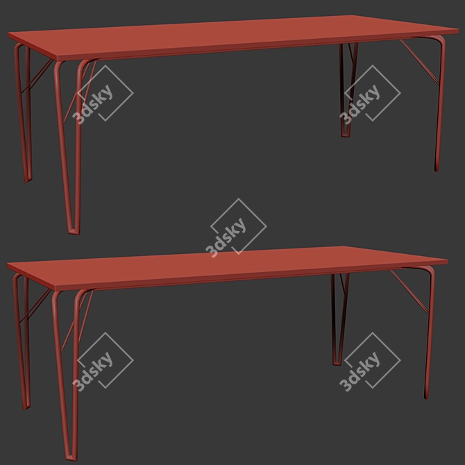 Elegant Melange Dining Set 3D model image 3