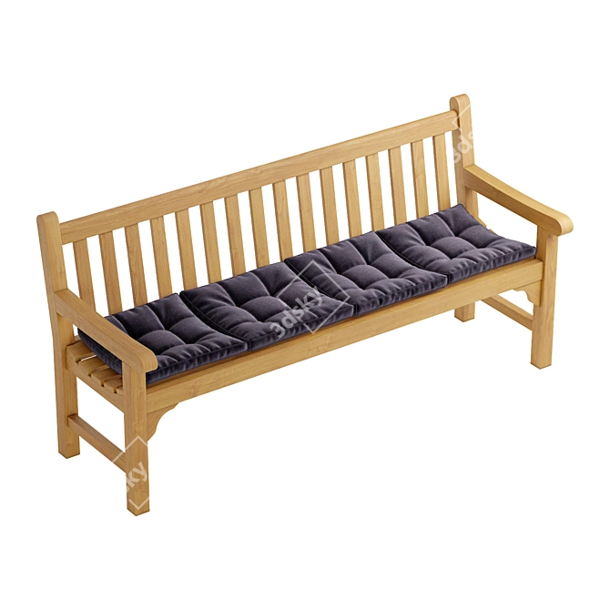 Scandinavian Style Skagerak England Bench 3D model image 2