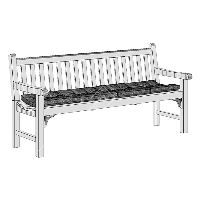 Scandinavian Style Skagerak England Bench 3D model image 3