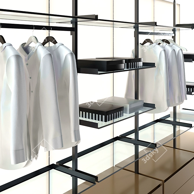 Modular Clothing Room Organizer 3D model image 2