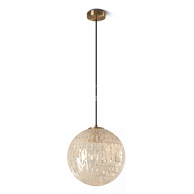 Rustic Amber Pendant Light 3D model image 1