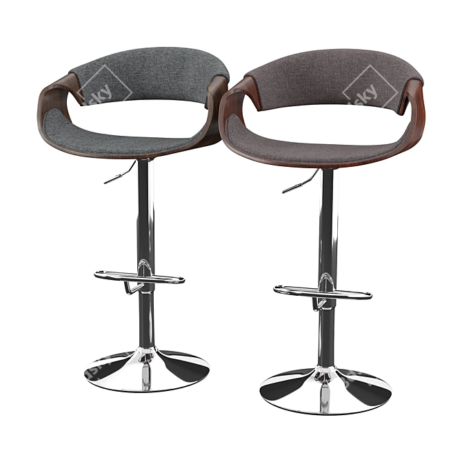 Modern Swivel Bar Stool 3D model image 1