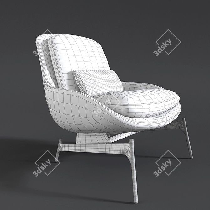 Modern Field Lounge Chair 3D model image 3