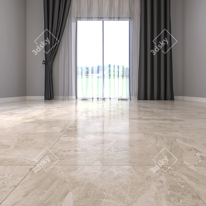 Luxury Marble Floor Tiles 3D model image 2