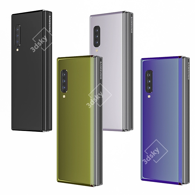 Samsung Galaxy Fold: Folding Smartphone with Stunning Material Finishes 3D model image 1