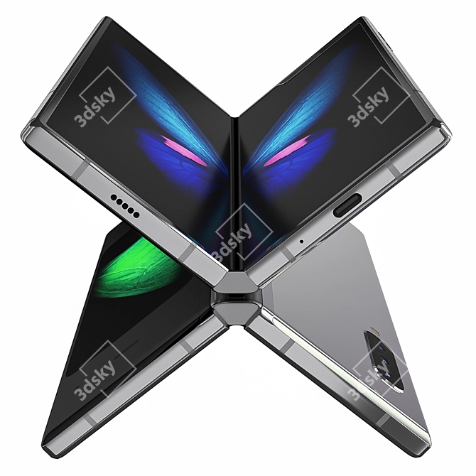 Samsung Galaxy Fold: Folding Smartphone with Stunning Material Finishes 3D model image 2