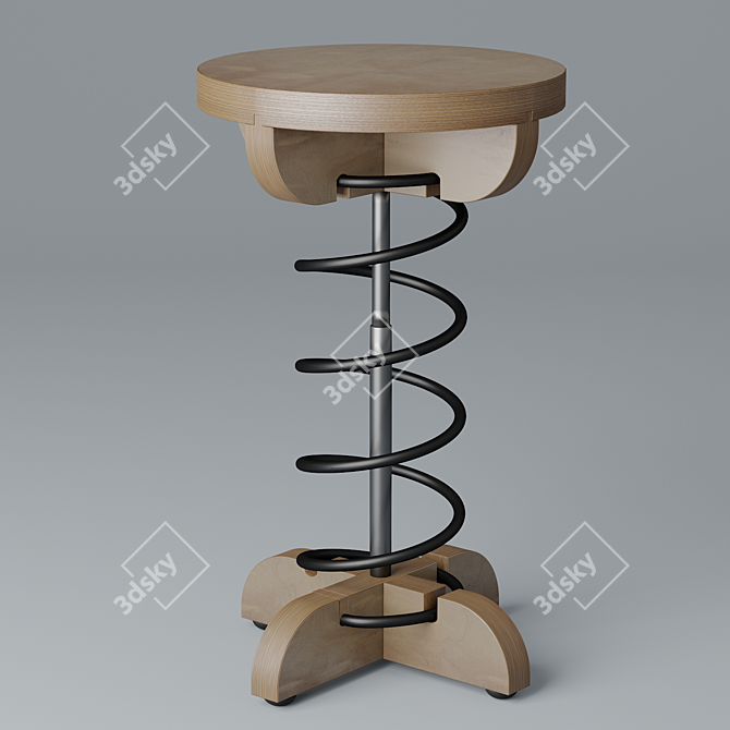 Revamped Ride: Sprung Stool 3D model image 1