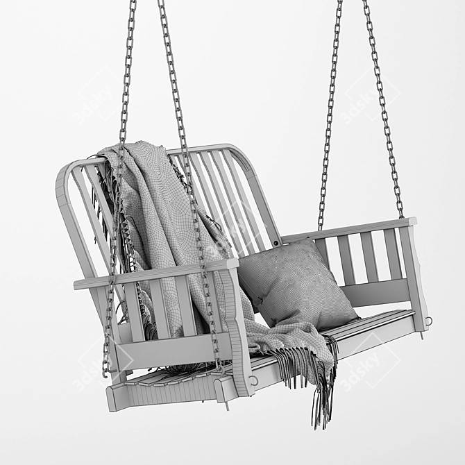 Pink Garden Swing: Stylish and Comfortable 3D model image 3