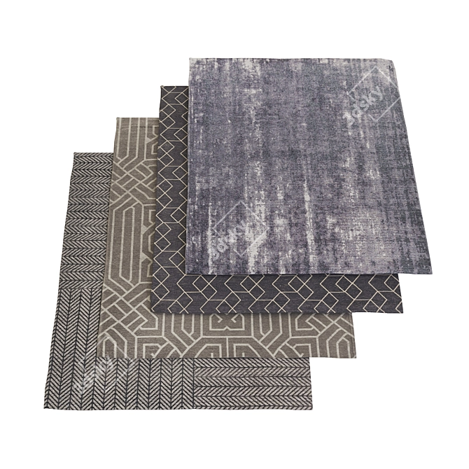 Title: Magic Home 3-Piece Rugs Collection 3D model image 1