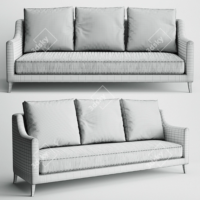Modern Comfort Sofa 3D model image 2
