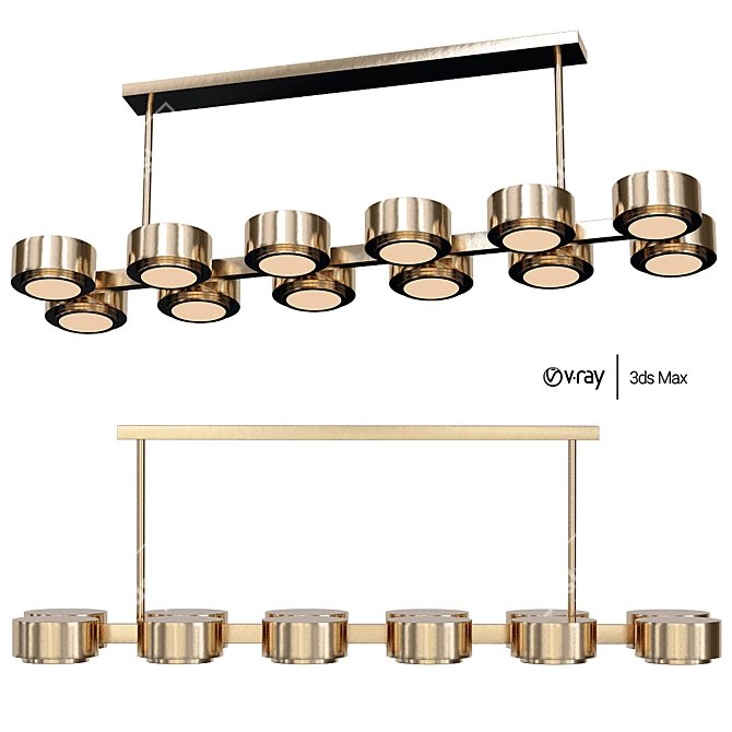 Elegant Hawkins Chandelier 3D model image 1