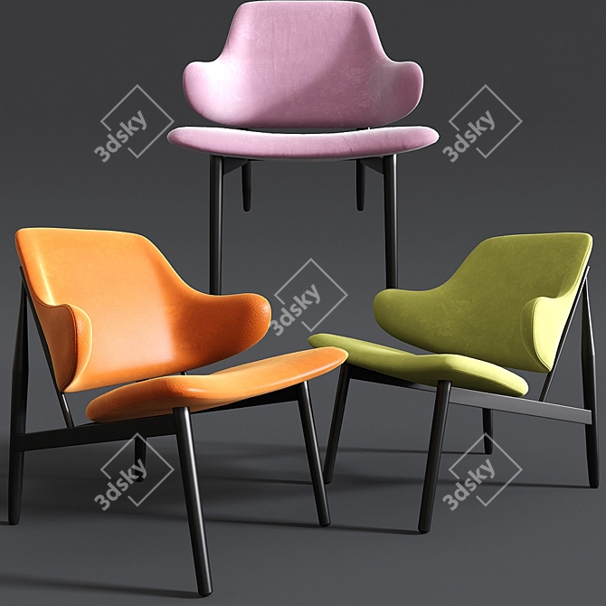 Sleek Larsen Lounge Chair 3D model image 1