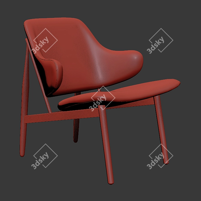 Sleek Larsen Lounge Chair 3D model image 3