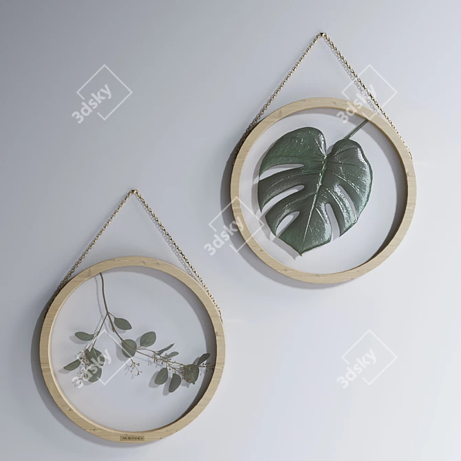 Botanica Circle Decor Frame 3D model image 1