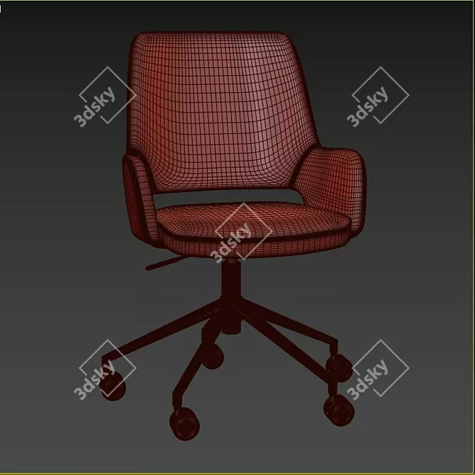 ErgoComfort Task Chair 3D model image 3