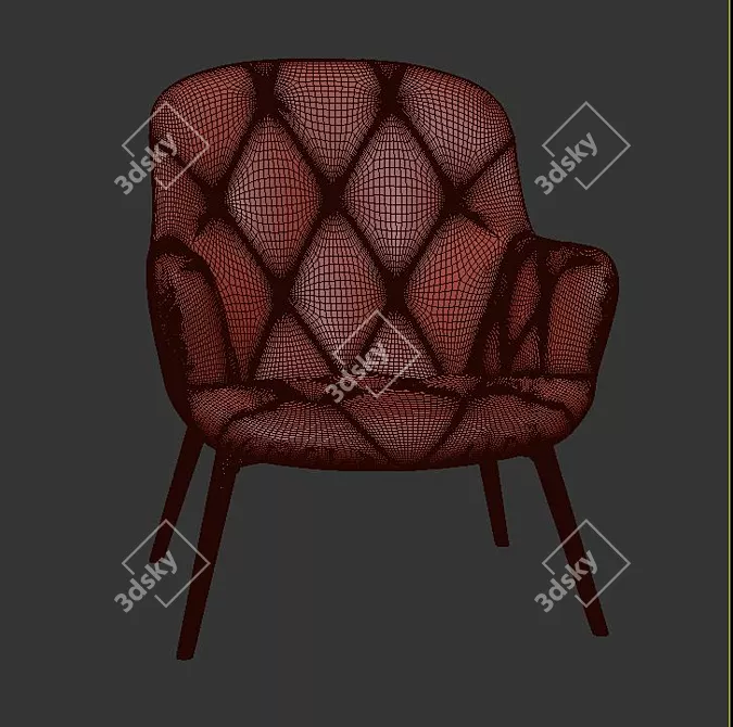 Elegant Comfort: Genola Armchair 3D model image 3