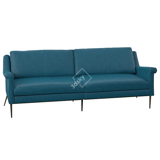 Thames Mid-Century Sofa- Timeless Elegance for Your Home! 3D model image 2