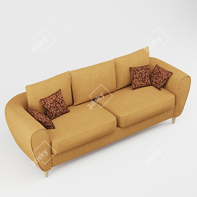 ComfortMax Sofa: Wide, Cozy, Stylish 3D model image 2