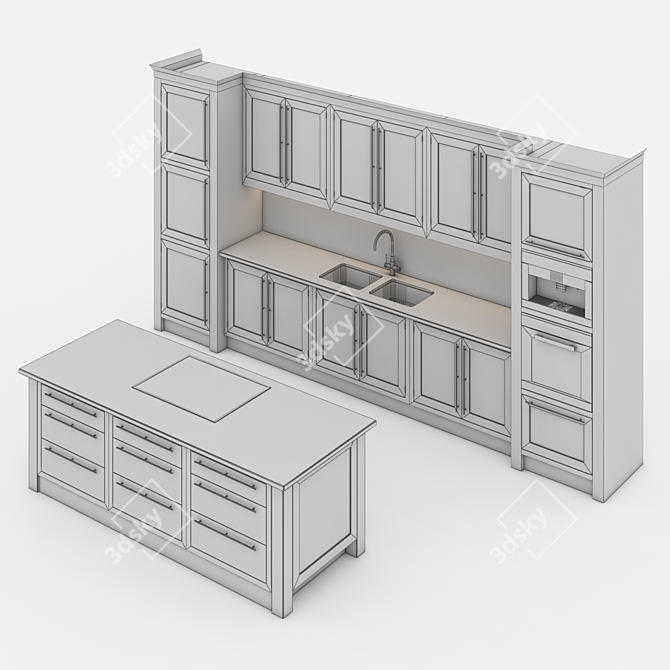 Elegant Classic Cabinet - Tom Howley 3D model image 3