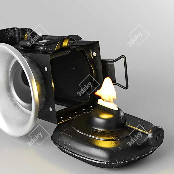 Retro Bike Lantern 3D model image 2