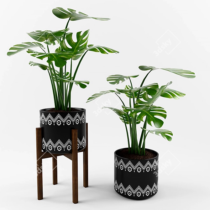 Lively Monstera: Perfect Decor 3D model image 1