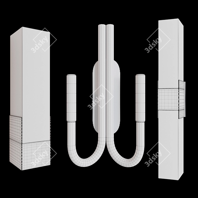 Modern Minimalist Sconce Set 3D model image 2