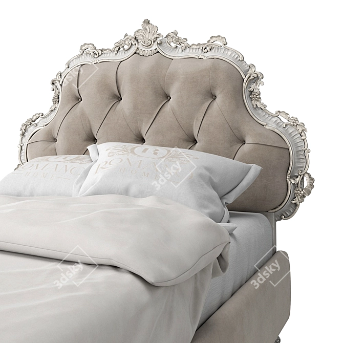 Elegance in Velvet: Josephine Mini Bed 3D model image 3