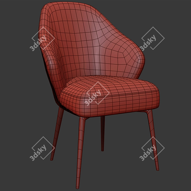 Sleek Savon Dining Chair - Contemporary Style 3D model image 3