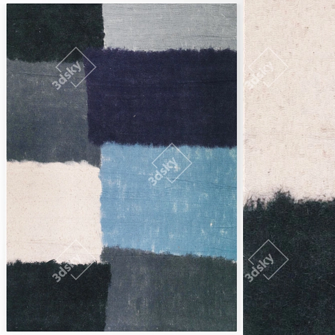 Atelier Pfister Filzbach Rug: 1510mm Width, 2150mm Height 3D model image 1