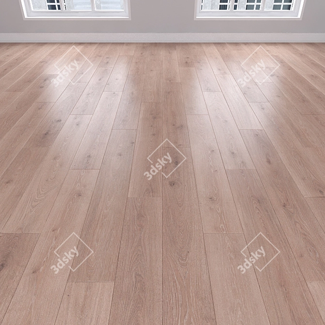 Versatile Parquet Oak: Herringbone, Linear & Chevron 3D model image 1