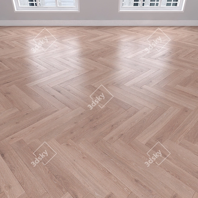 Versatile Parquet Oak: Herringbone, Linear & Chevron 3D model image 2