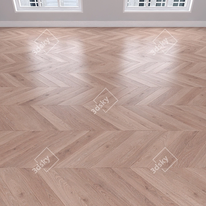 Versatile Parquet Oak: Herringbone, Linear & Chevron 3D model image 3