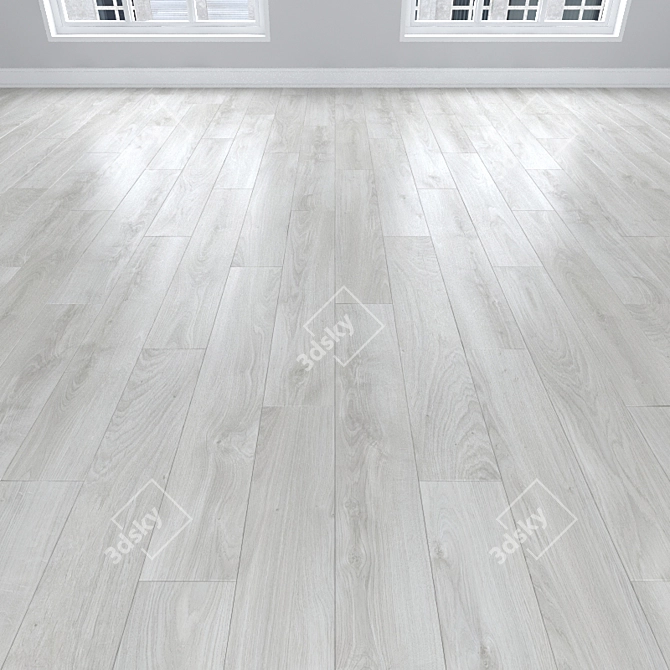 White Oak Parquet: Herringbone, Linear, Chevron 3D model image 1